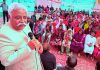NC leader Ajay Kumar Sadhotra addressing a public rally in Udhampur on Sunday.
