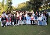 Students from Ladakh posing with Chief Justice of J&K and Ladakh High Court Tashi Rabstan at Jammu Wing of the High Court.