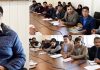 DC Ganderbal, Jatin Kishore chairing a meeting to discuss and approve cases under HADP.