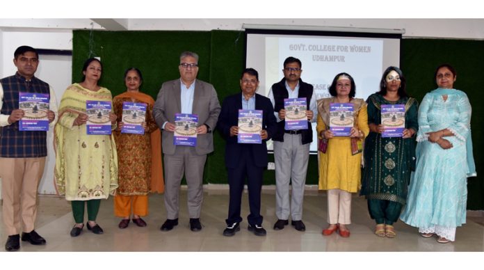 ACS Education releasing Newsletter ‘Baoli’ at GCW Udhampur on Thursday.