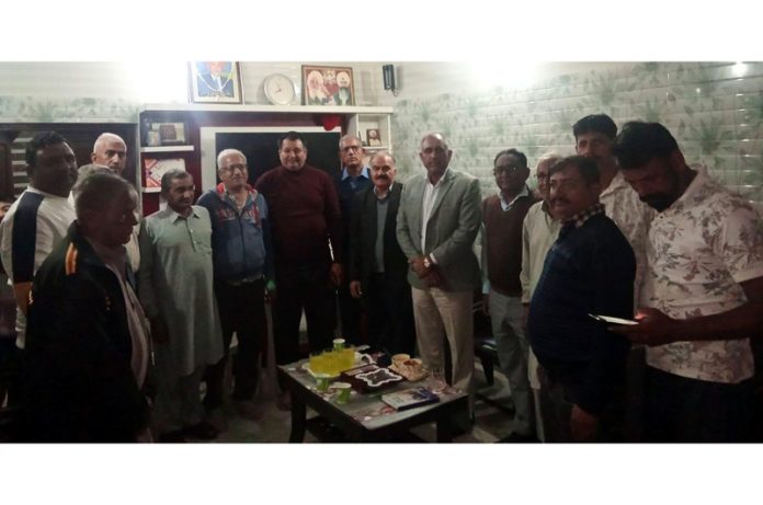 BSP leaders during a meeting in Jammu on Monday.