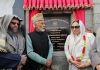 Waqf Chairperson Dr Darakhshan Andrabi with dignitaries after inaugurating new Mimber at Eidgah at Srinagar.