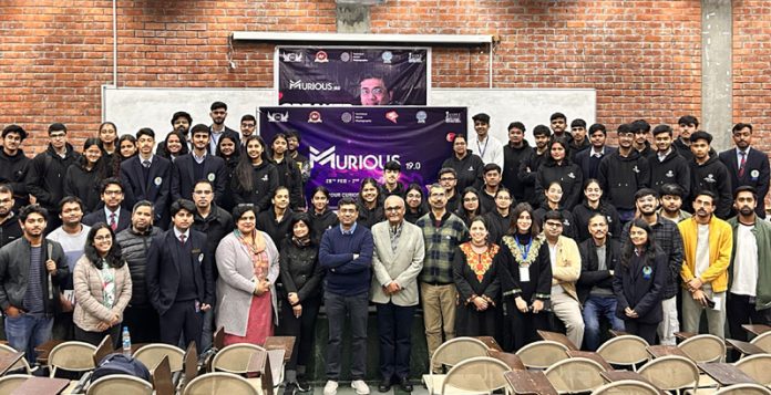 Saurabh Jain posing with others during an event held in Jammu on Saturday. Saurabh Jain posing with others during an event held in Jammu on Saturday.