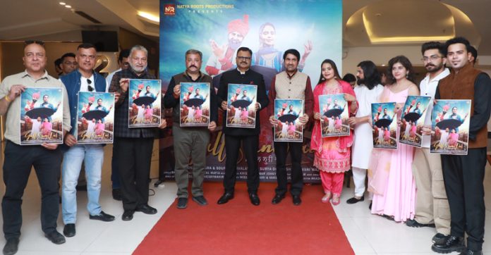 Dignitaries releasing Dogri song ‘Gall Suni Lai’ at Jammu on Friday.