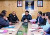 CEC Leh Tashi Gyalson chairing a meeting of officers on Wednesday.