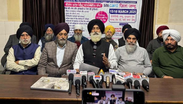 DGPC vice president, Balvinder Singh addressing press conference on Tuesday.