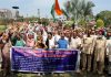 Members of PoJK DPs’ Front staging protest in Jammu.