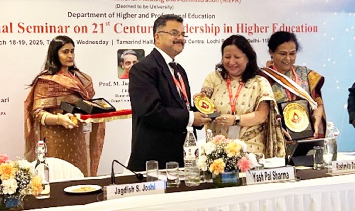 Prof Yash Sharma being felicitated by the organizers at the India Habitat Centre New Delhi on Saturday. Prof Yash Sharma being felicitated by the organizers at the India Habitat Centre New Delhi on Saturday.