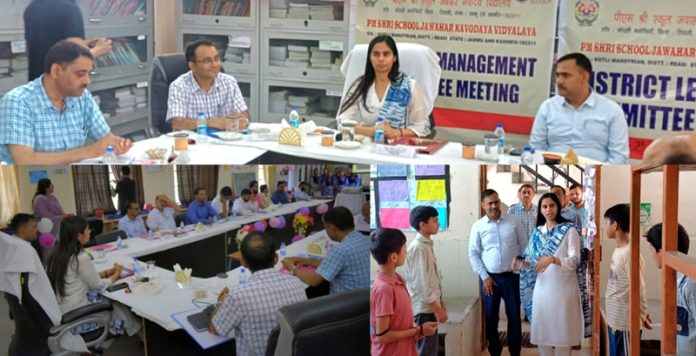 DC Reasi chairing Vidyalaya Management Committee meeting at JNV.