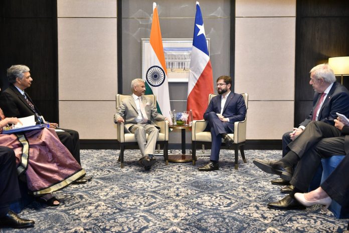 EAM calls on Chilean President Gabriel Boric ahead of his talks with PM Modi EAM calls on Chilean President Gabriel Boric ahead of his talks with PM Modi