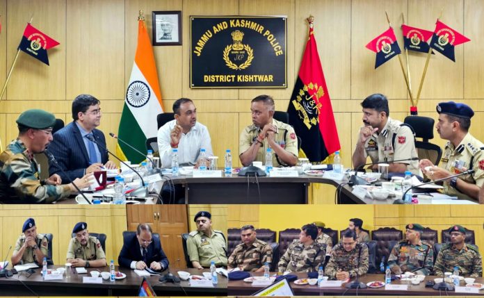 Div Com Jammu, IGP review law & order situation in Kishtwar Div Com Jammu, IGP Review Law & Order Situation In Kishtwar