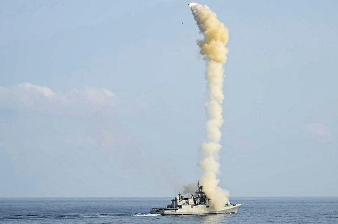 Indian Navy Carries Out Anti-Ship Firing Drills