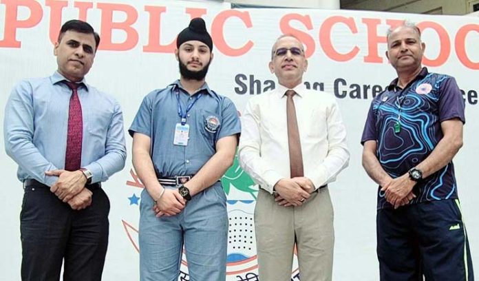KCPS student Jaideep Singh, who has been selected for National School Games, posing with his coach and School Principal. KCPS student Jaideep Singh, who has been selected for National School Games, posing with his coach and School Principal.
