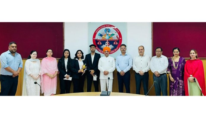 Students posing along with Management of Dogra Law College.