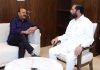 DyCM Surinder Choudhary during meeting with DyCM of Maharashtra Eknath Shinde.