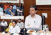 Chief Secretary Atal Dulloo chairing a meeting in Jammu.