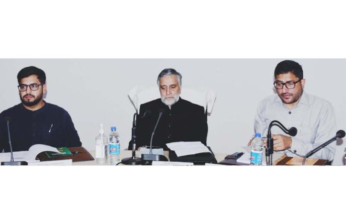 MP Mian Altaf chairing DISHA meeting at Rajouri on Monday. MP Mian Altaf chairing DISHA meeting at Rajouri on Monday.