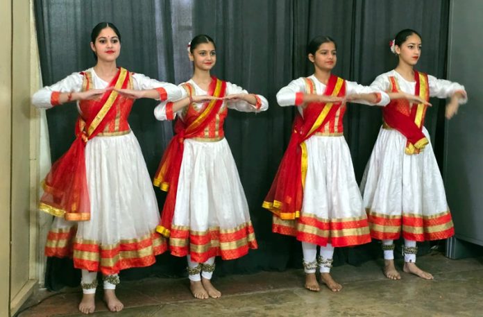 Students presenting Kathak dance during World Dance Day celebration by IMFA. Students presenting Kathak dance during World Dance Day celebration by IMFA.
