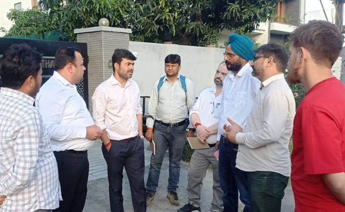 JMC Commissioner during inspection on Monday.