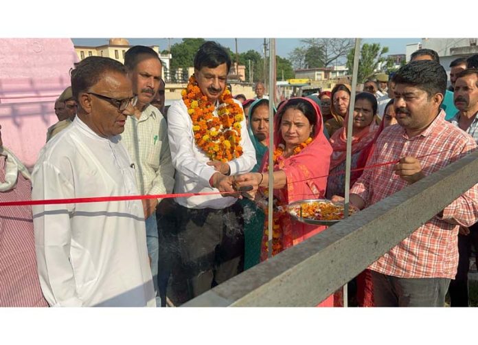 MLA Pawan Kumar Gupta inaugurating a power transformer in Udhampur on Monday. MLA Pawan Kumar Gupta inaugurating a power transformer in Udhampur on Monday.