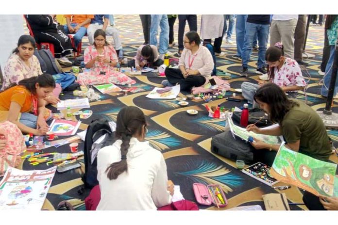 Students participating in an event on day-2 of UDAAN-2025 at CUJ. Students participating in an event on day-2 of UDAAN-2025 at CUJ.