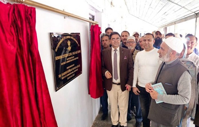 DC Kishtwar Rajesh Kumar Shavan inaugurating Old Age Care Home on Thursday. DC Kishtwar Rajesh Kumar Shavan inaugurating Old Age Care Home on Thursday.
