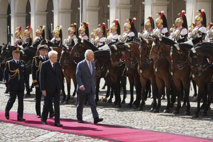 UK Royals meet Italy's President at Quirinale Palace, greeted by flyover of aerobatic jets UK Royals meet Italy's President at Quirinale Palace, greeted by flyover of aerobatic jets