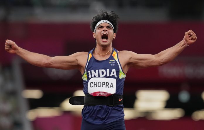FILE - India's javelin thrower Neeraj Chopra