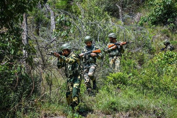 Security forces today launched a search operation following reports that three persons were seen moving suspiciously in Samba district