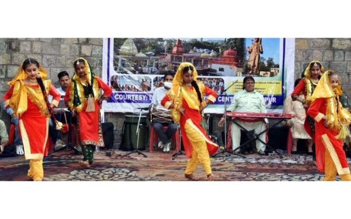 Artists performing during Baisakhi Devika Mela on Tuesday. Artists performing during Baisakhi Devika Mela on Tuesday.