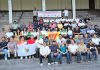 Dignitaries posing along with J&K Masters Athletes in Jammu.