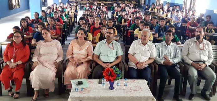 School Management and Bharat Scouts and Guides members posing during a programme. School Management and Bharat Scouts and Guides members posing during a programme.