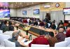 CEC LAHDC Leh, Tashi Gyalson, chairing a meeting of the officers in Leh on Tuesday.