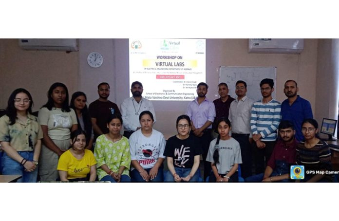 Participants in workshop on Virtual Lab by School of ECE in SMVDU.