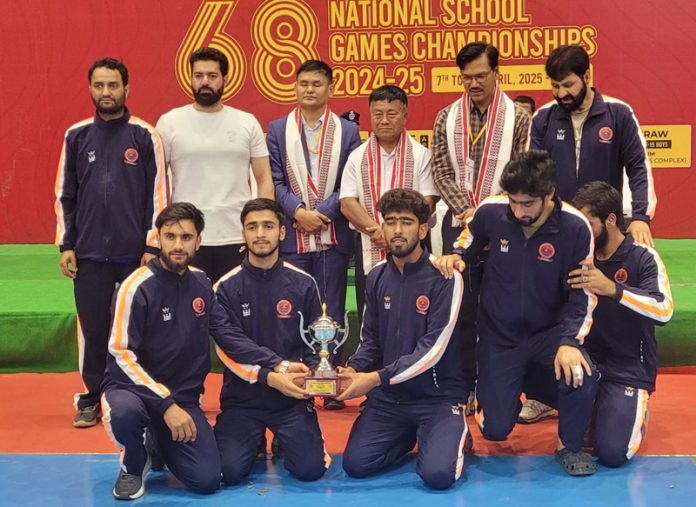 J&K players posing during 68th National School Games at Imphal, Manipur. J&K players posing during 68th National School Games at Imphal, Manipur.
