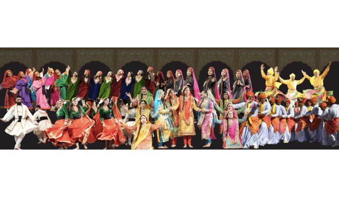 Natrang artists performing at event 'Dance Diversity of J&K' in Jammu on Tuesday.