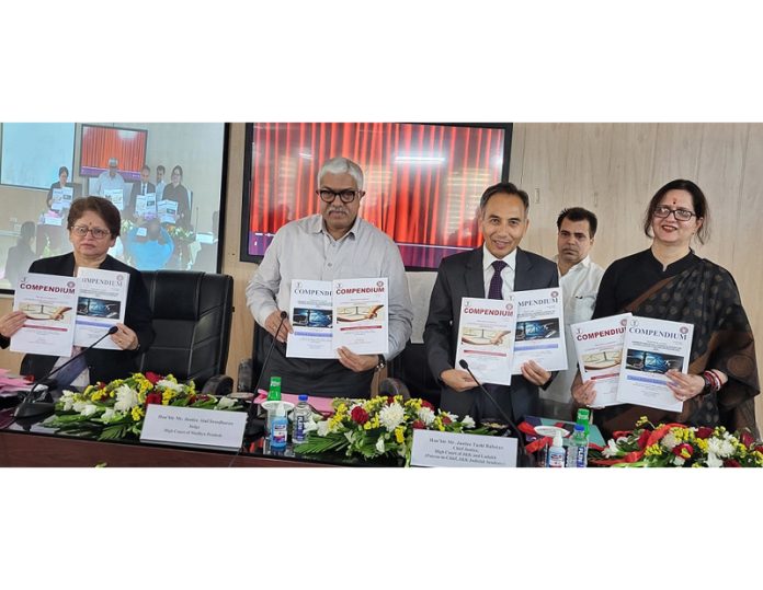 CJ Tashi Rabstan and Judges releasing compendium at the inaugural of training programme on Tuesday.