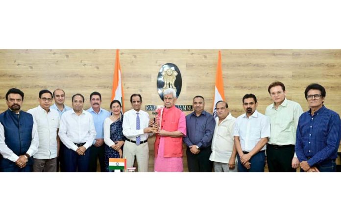 Lieutenant Governor Manoj Sinha launching Dr Suraj Gupte's Pediatric Education Network Portal on Tuesday. Lieutenant Governor Manoj Sinha launching Dr Suraj Gupte's Pediatric Education Network Portal on Tuesday.