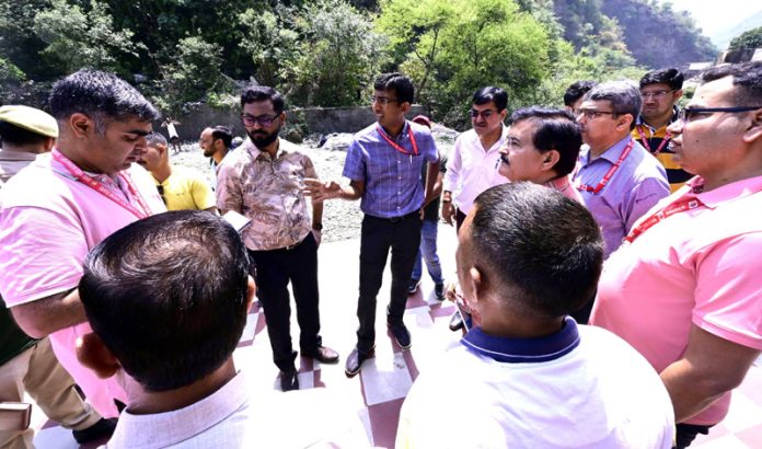 CEO SMVDSB and others meeting with local inhabitants before commencement of works on Banganga rejuvenation project.