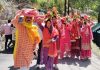 Devotees during a religious procession in Bhaderwah on Thursday. -Excelsior/Tilak Raj