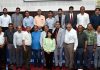 Sourav Pargal, Chairman of the J&K Branch of ICAI posing along with others during a function in Jammu.