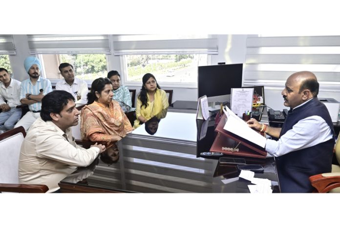 KVK employees meeting DyCM on Wednesday.