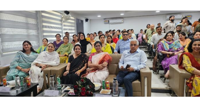 JU Vice-Chancellor and others attending guest lecture by Prof Devika P Madalli, Director INFLIBNET.