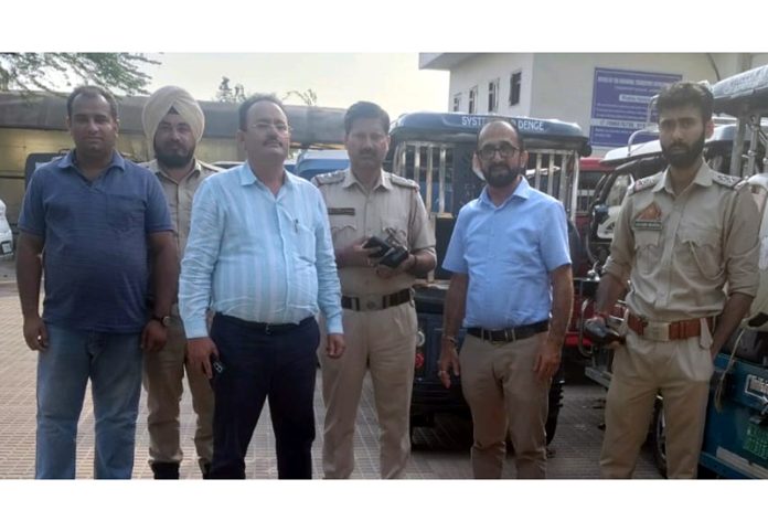 RTO team during enforcement drive on Saturday. RTO team during enforcement drive on Saturday.