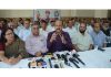 The representatives of AJKGRDS in a press conference at Jammu on Tuesday. — Excelsior/Rakesh