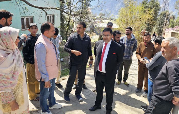 DC Kishtwar conducting verification of RDD works on Tuesday. DC Kishtwar conducting verification of RDD works on Tuesday.