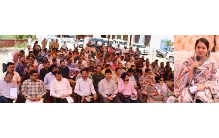 DC presiding over Block Diwas programme at Battal Ballian on Wednesday.