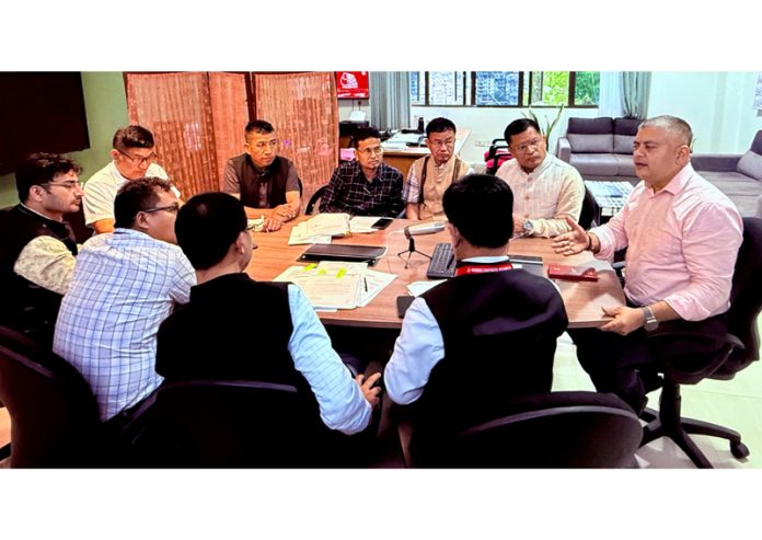 Amit Sharma, Secretary to Government, ICT & Cooperation, Mizoram, chairing a meeting on Wednesday. Amit Sharma, Secretary to Government, ICT & Cooperation, Mizoram, chairing a meeting on Wednesday.