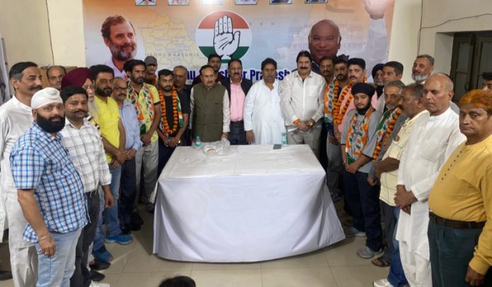 Cong functionaries during meeting at party office in Jammu on Thursday. Cong functionaries during meeting at party office in Jammu on Thursday.