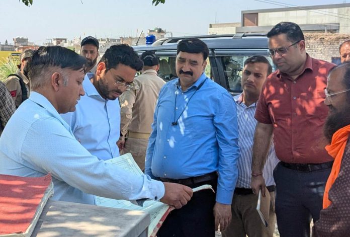 DC Jammu during inspection visit on Saturday.